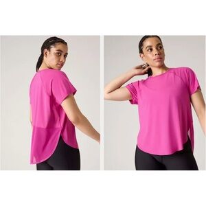 Athleta Ultimate Mesh Tee - Iceplant Pink